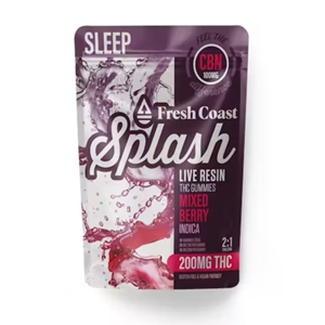 Fresh Coast Edibles - Mixed Berry Indica/Sleep 200mg THC:100mg CBN (4:1) Splash Live Resin Gummies